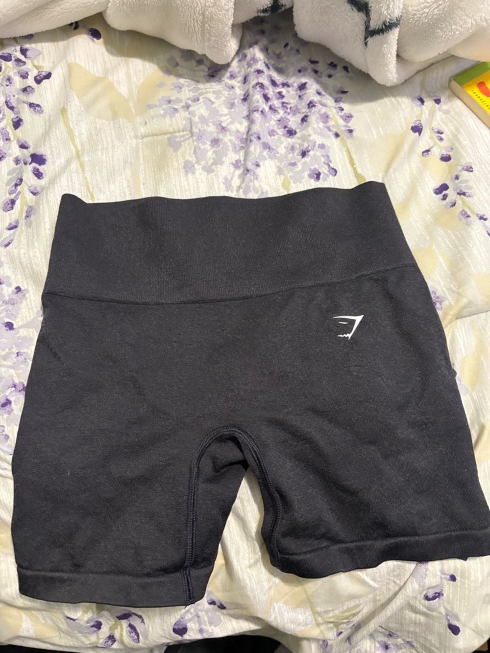 Gymshark Black High-Rise Athletic Bike Shorts